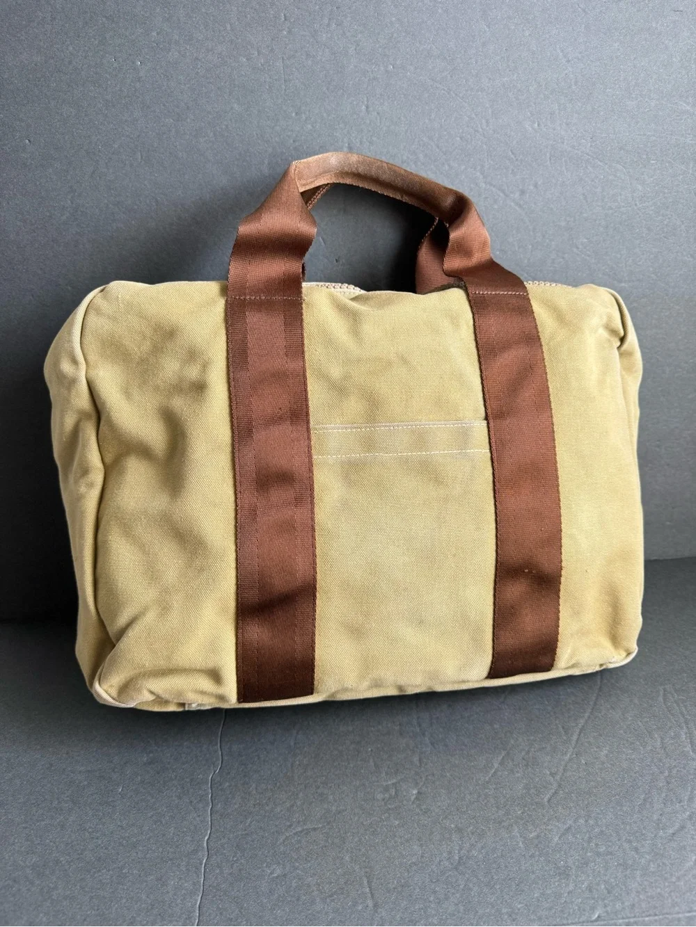 Vintage Lands End Square Rigger Bag Cotton‎ Briefcase Tool Travel Unisex